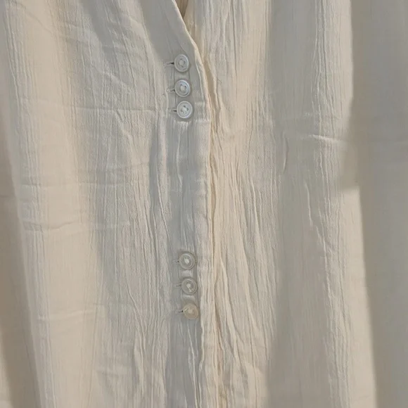 Cotton Blend Button-Up Top - Picture 3 of 6